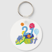 21歳の誕生日キーチェーン キーホルダー (正面)