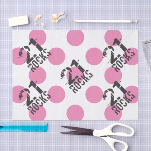 21歳の誕生日ギフトラップ用品ティッシュペーパー 薄葉紙 (クラフト)