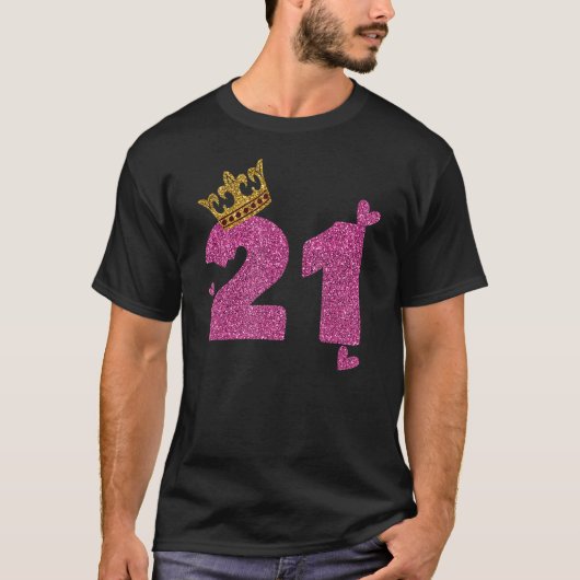 21歳の誕生日クラウン21歳 Tシャツ (正面)