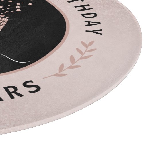 21歳の誕生日グリッターシャンパントーストパーソナライズされた カッティングボード (角)