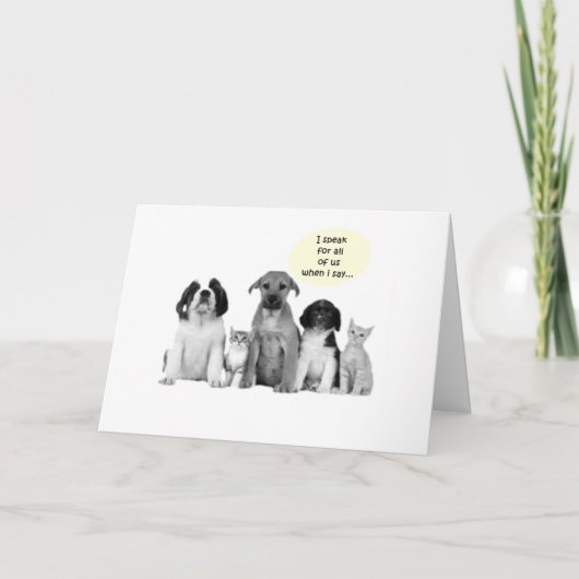 21歳の誕生日グループグリーティングドギースタイル カード (正面)