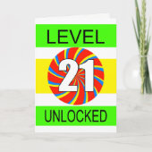 21歳の誕生日コンピュータゲーマー カード (正面)