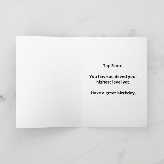 21歳の誕生日コンピュータゲーマー カード (内部)