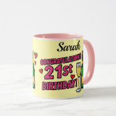 21歳の誕生日コーヒーマグ マグカップ (正面右)