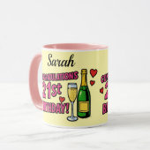21歳の誕生日コーヒーマグ マグカップ (正面左)