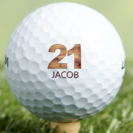21歳の誕生日ゴルフボール21年ゴルファー・ウッド・ギフト ゴルフボール