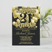 21歳の誕生日ゴールデンバルーン 招待状 (スタンド正面)