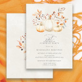 21歳の誕生日サプライズパーティーホワイトカボチャ秋 招待状