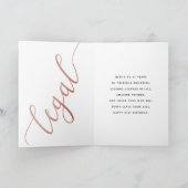 21歳の誕生日シックなフォトカード カード (内部)