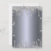 21歳の誕生日シルバーグリッター 招待状 (裏面)