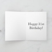 21歳の誕生日シルバー |数値21 カード (内部)