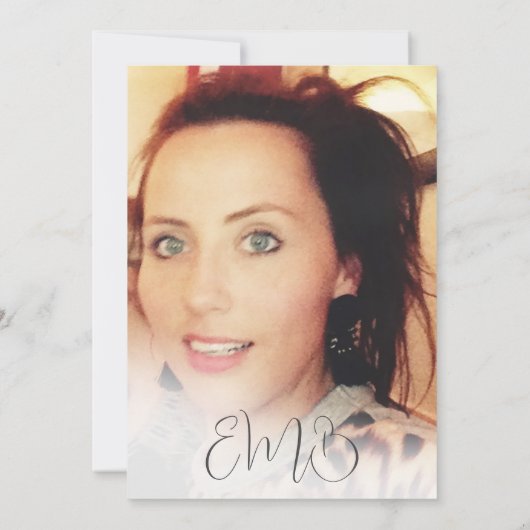 21歳の誕生日シンプルの写エレガント真 招待状 (裏面)