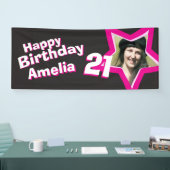 21歳の誕生日スターカスタムフォトバナー 横断幕 (トレードショー)
