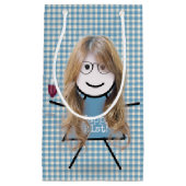 21歳の誕生日スティックガールオンジンガムとワイン スモールペーパーバッグ (正面)