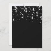 21歳の誕生日ゼブラ風船を紙吹雪で印刷 招待状 (裏面)