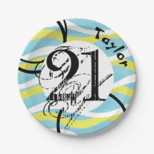 21歳の誕生日ダイナミック抽象芸術カスタム