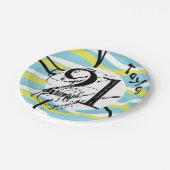 21歳の誕生日ダイナミック抽象芸術カスタム ペーパープレート (アングル)