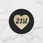 21歳の誕生日テーブル紙吹雪 コンフェッティ (スモール正面)