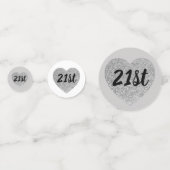 21歳の誕生日テーブル紙吹雪 コンフェッティ (裏面)