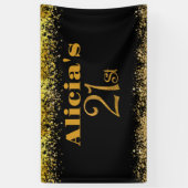 21歳の誕生日デコレーションモダンパーティー21歳 横断幕 (縦)