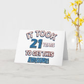 21歳の誕生日デザイン カード (黄色い花)