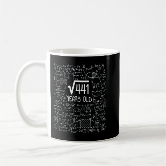 21歳の誕生日デザイン- 441 21年の平方根 コーヒーマグカップ