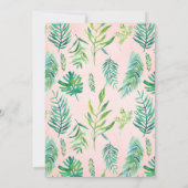 21歳の誕生日トロピカルストリングライトハワイアン 招待状 (裏面)