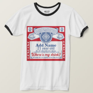 21歳の誕生日ドリンクを追加 Tシャツ