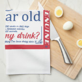 21歳の誕生日ドリンク法務、私の飲み物はどこにある キッチンタオル (四つ折り)