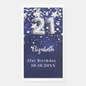 21歳の誕生日ネイビーブルー銀星 (正面)