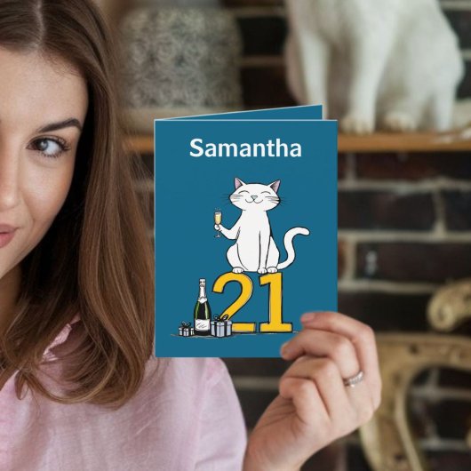 21歳の誕生日ネコお祝い21歳21歳 シーズンカード