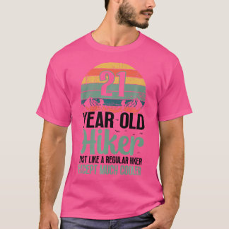 21歳の誕生日ハイカーマウンテン21歳ハイキングL Tシャツ