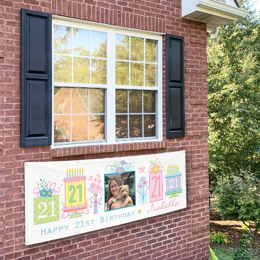 21歳の誕生日バナー 横断幕