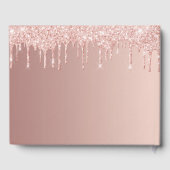 21歳の誕生日バラ金ゴールドグリッターピンクバルーンフォント ゲストブック (裏面)