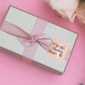 21歳の誕生日バラ金ゴールドグリッター スクエアシール