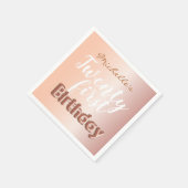 21歳の誕生日バラ金ゴールドバルーン文字 スタンダードカクテルナプキン (角)