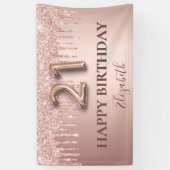 21歳の誕生日バラ金ゴールド赤面グリッタードライブ 横断幕 (縦)