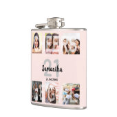 21歳の誕生日バラ金ゴールド赤面応援写真名 フラスク (左)