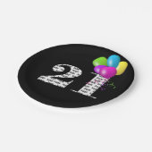 21歳の誕生日バルーンブーケ ペーパープレート (アングル)