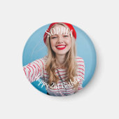 21歳の誕生日パーソナライズされた マグネット (正面)