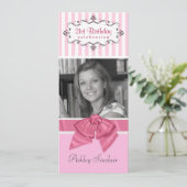 21歳の誕生日パーティの招待状と写真付き 招待状 (スタンド正面)