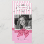 21歳の誕生日パーティの招待状と写真付き 招待状 (正面/裏面)