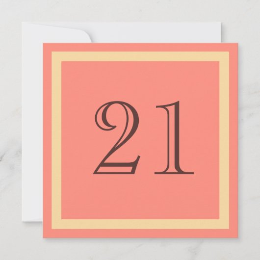 21歳の誕生日パーティの招待状 – サケサンゴ 招待状 (正面)