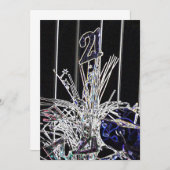 21歳の誕生日パーティの招待状 招待状 (正面/裏面)