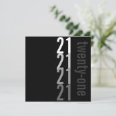 21歳の誕生日パーティの招待状 招待状 (スタンド正面)