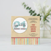 21歳の誕生日パーティの招待状 招待状 (スタンド正面)