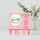 21歳の誕生日パーティの招待状 招待状 (スタンド正面)