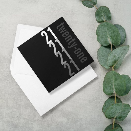 21歳の誕生日パーティの招待状 招待状