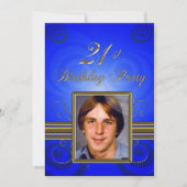 21歳の誕生日パーティの招待状 招待状 (正面)