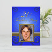 21歳の誕生日パーティの招待状 招待状 (スタンド正面)